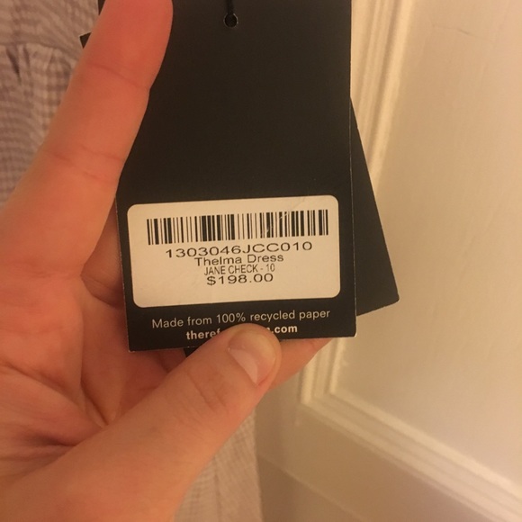 NWT Reformation Thelma midi dress Jane check 10 - Picture 5 of 8